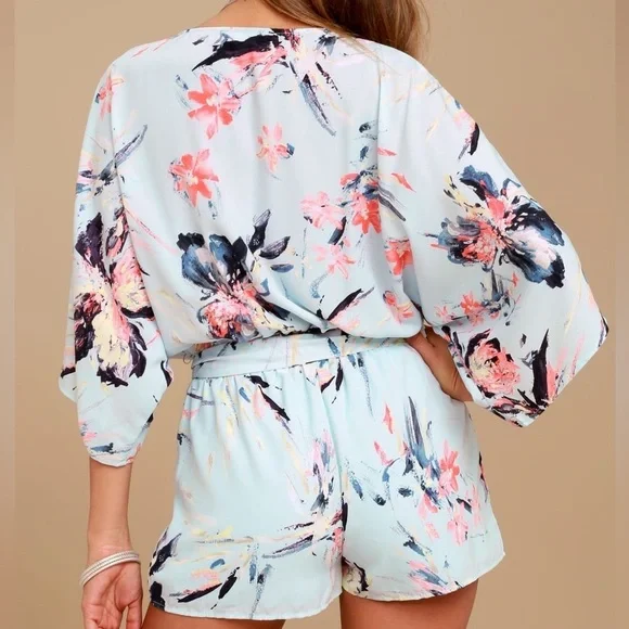 Lulus Floral Kimono Romper - Picture 2 of 7